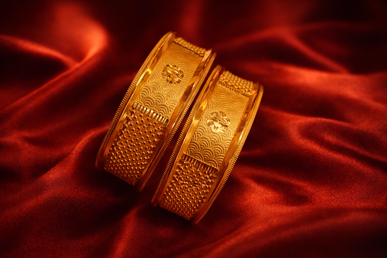 Ornate Gold Bangles
